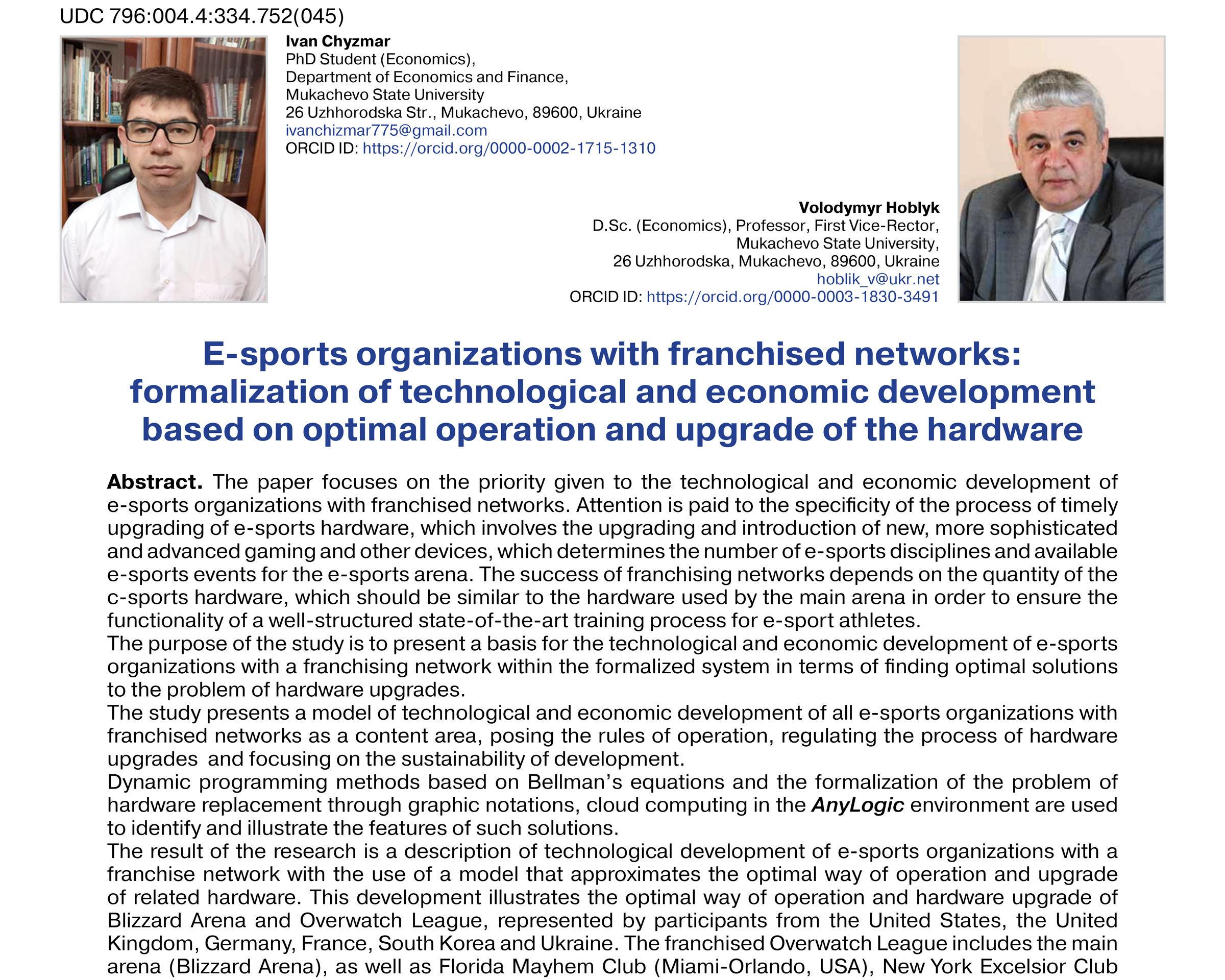 Chyzmar, I., & Hoblyk, V. (2021)