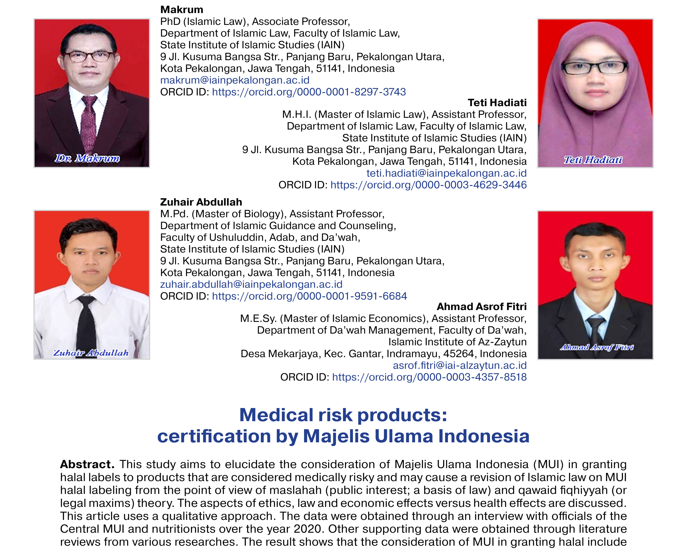 Makrum, Hadiati, T., Abdullah, Z., & Fitri, A. A. (2021)