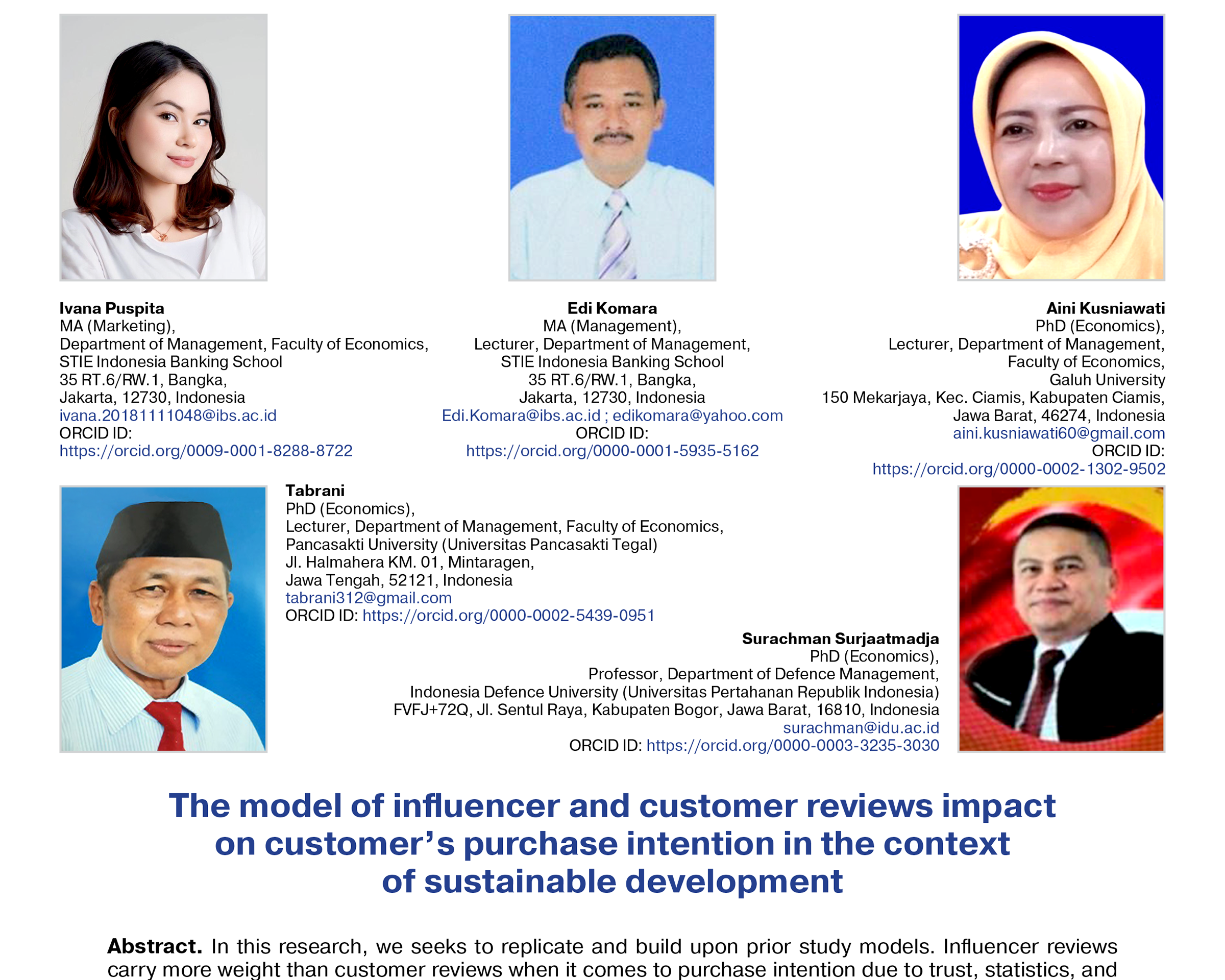 Puspita, I., Komara, E., Kusniawati, A., Tabrani, & Surjaatmadja, S. (2022)