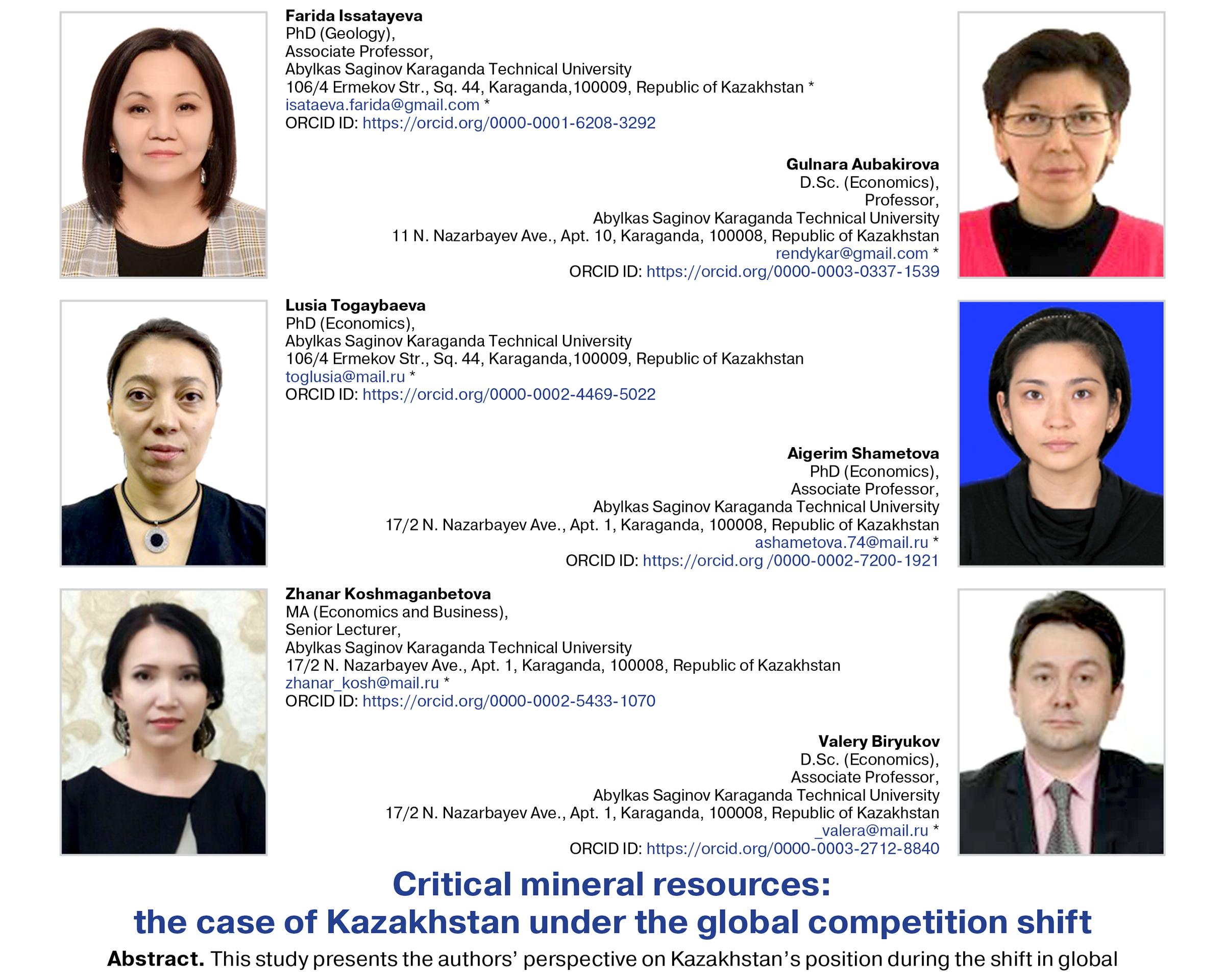 Issatayeva, F., Aubakirova, G., Togaybaeva, L., Shametova, A., Koshmaganbetova, Zh., & Biryukov, V. (2024)
