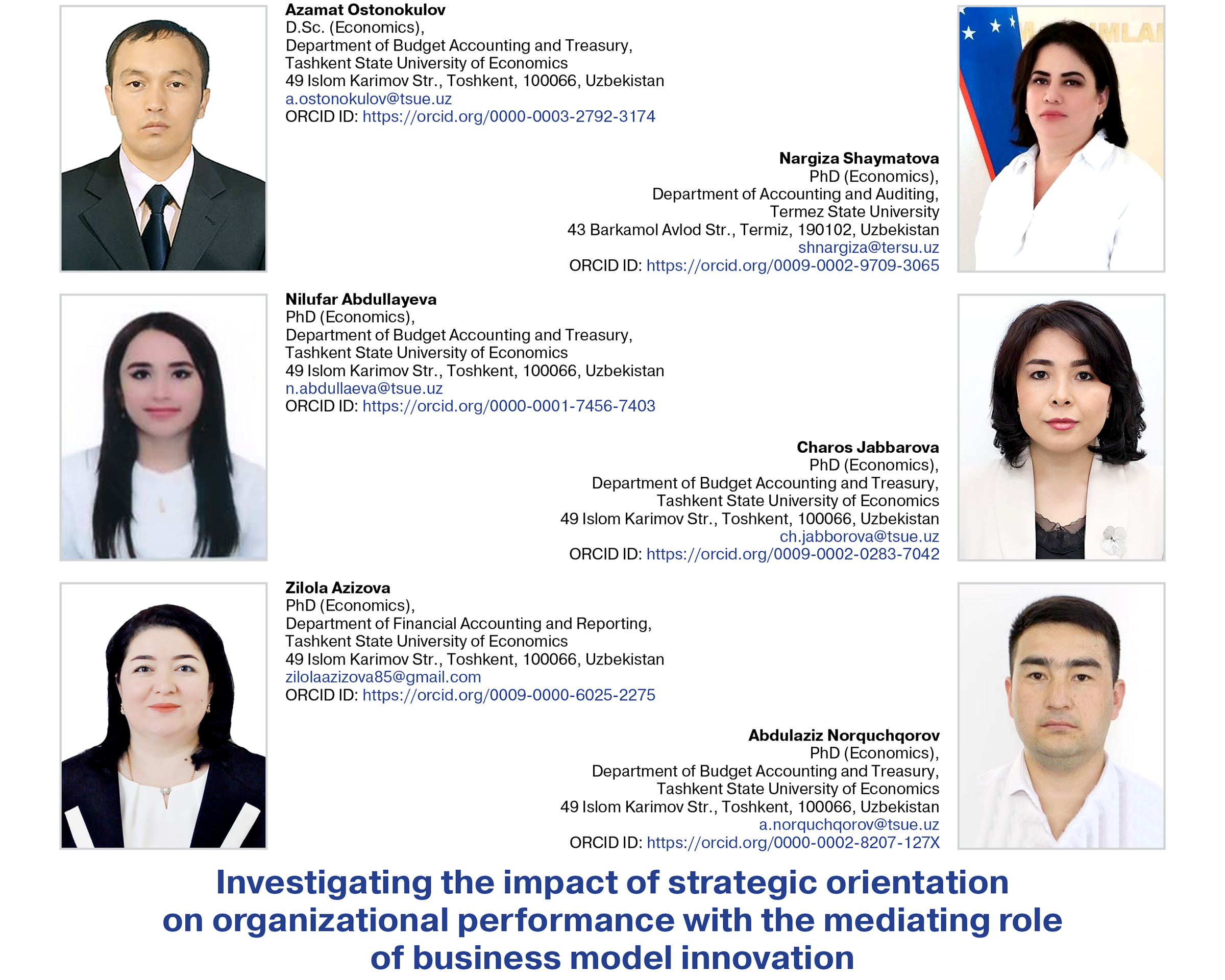 Ostonokulov, A., Shaymatova, N., Abdullayeva, N., Jabbarova, Ch., Azizova, Z., & Norquchqorov, A. (2025)