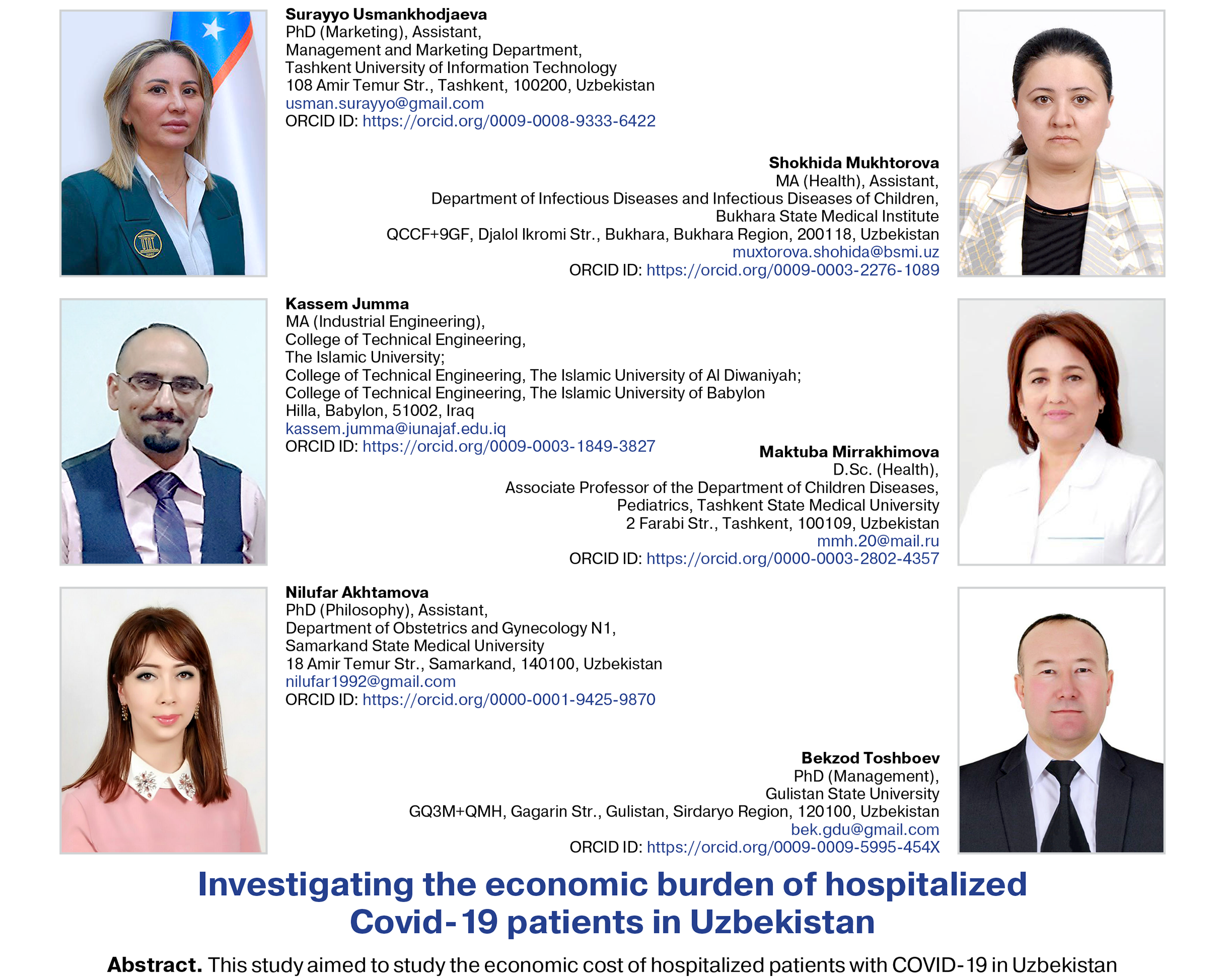Usmankhodjaeva, S., Mukhtorova, Sh., Jumma, K., Mirrakhimova, M., Akhtamova, N., & Toshboev, B. (2025)