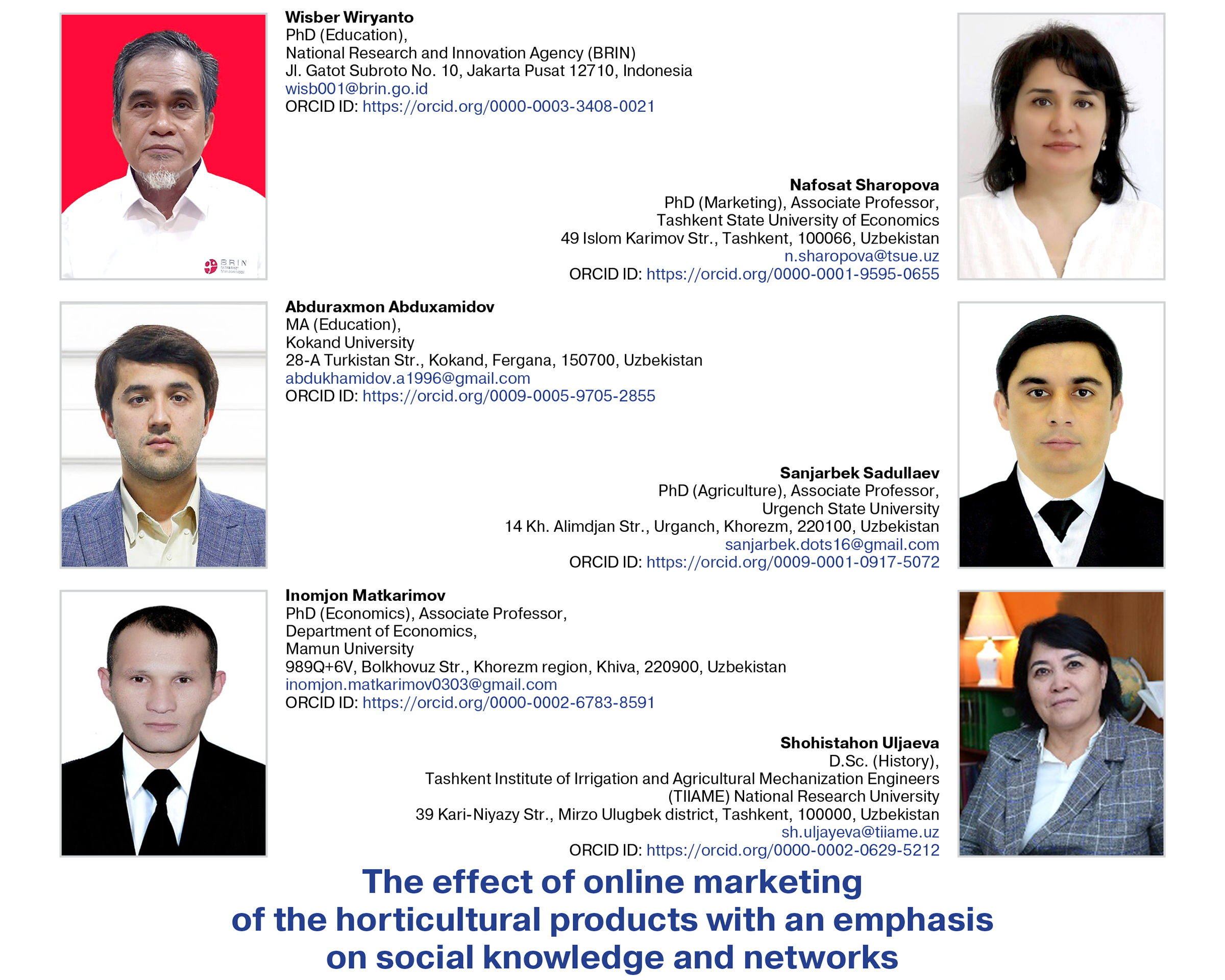 Wiryanto, W., Sharopova, N., Abduxamidov, A., Sadullaev, S., Matkarimov, I., & Uljaeva, Sh. (2024)