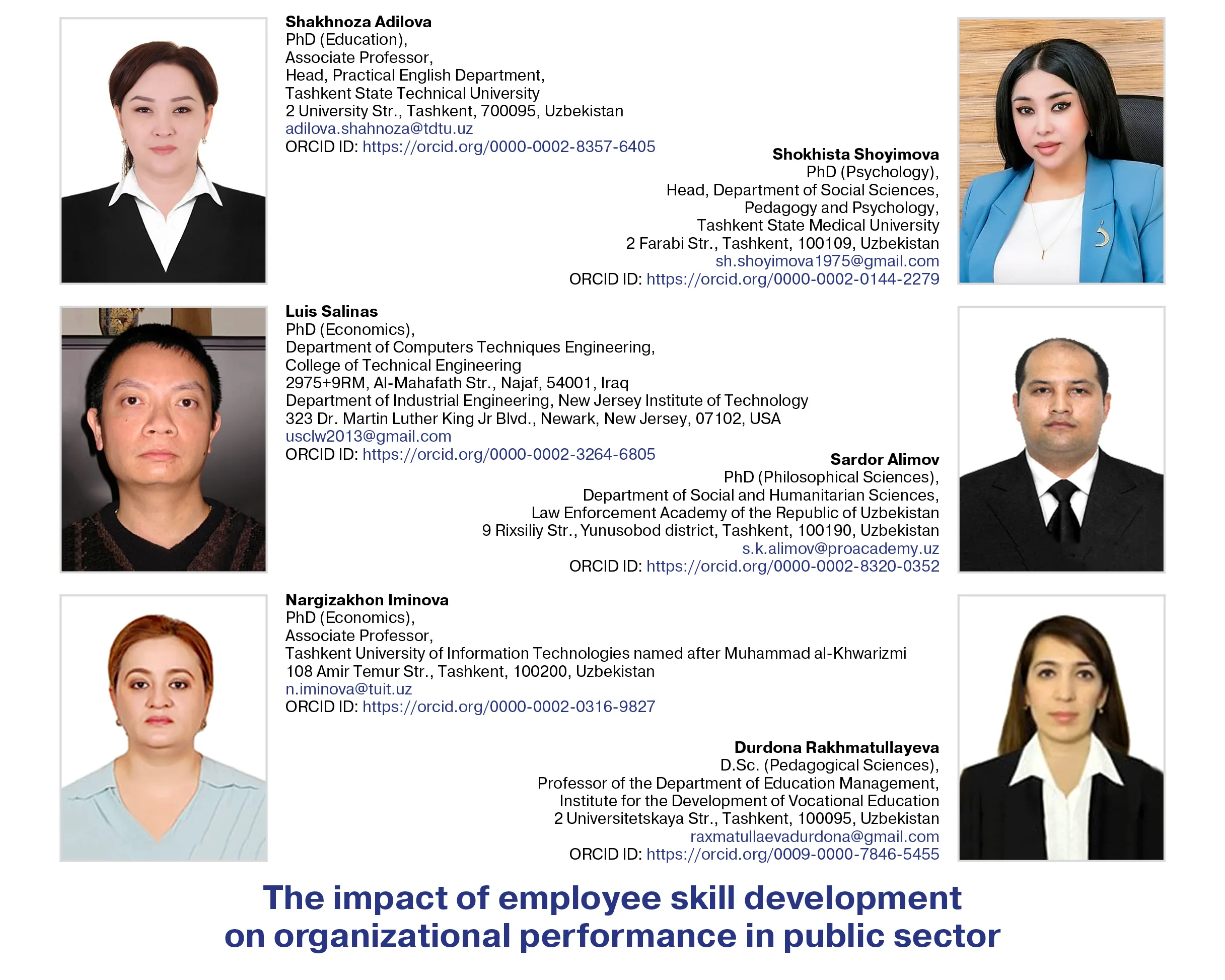 Adilova, Sh., Shoyimova, Sh., Salinas, L., Alimov, S., Iminova, N., & Rakhmatullayeva, D. (2025)